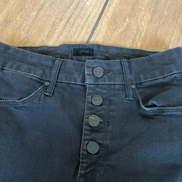 Mother the pixie ankle fray in not guilty black jean size 26 - Picture 5 of 6